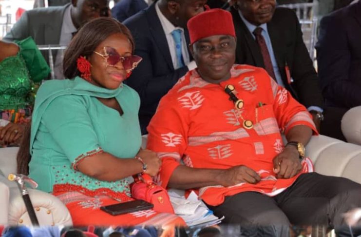 UKWA EAST MAYOR HON CHIBUNNA AND WIFE THANKS GOVERNOR OTTI FOR HIS VISIT, AND HIS PLEDGE FOR A BETTER UKWA