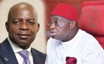 OTTI CONGRATULATES IKPEAZU ON APPOINTMENT AS NIGERIA’S AMBASSADOR TO SPAIN Okezie Ikpeazu and Alex-Otti