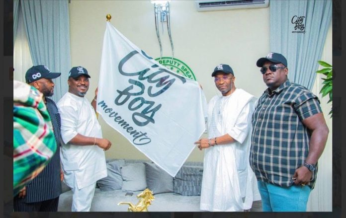 Deputy Speaker Benjamin Kanu with Abia state chapter of the city boy movement