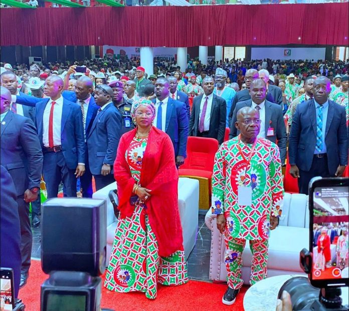 Nenadi Usman & Alex Otti at LP national convention, Umuahia