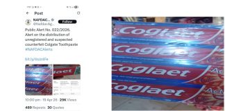 NAFDAC Raises Alarm Over Fake, Hazardous Colgate Toothpaste