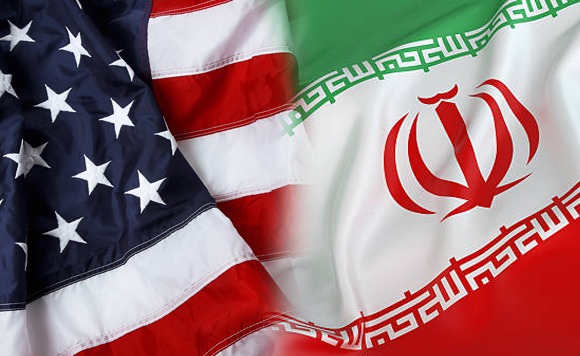 US, Iran flags