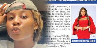 Aba-based Lady, Adanna Judith Issues Public Retraction After Falsely Labelling Abiriba Businesswoman a Killer and Kidnapper on Facebook